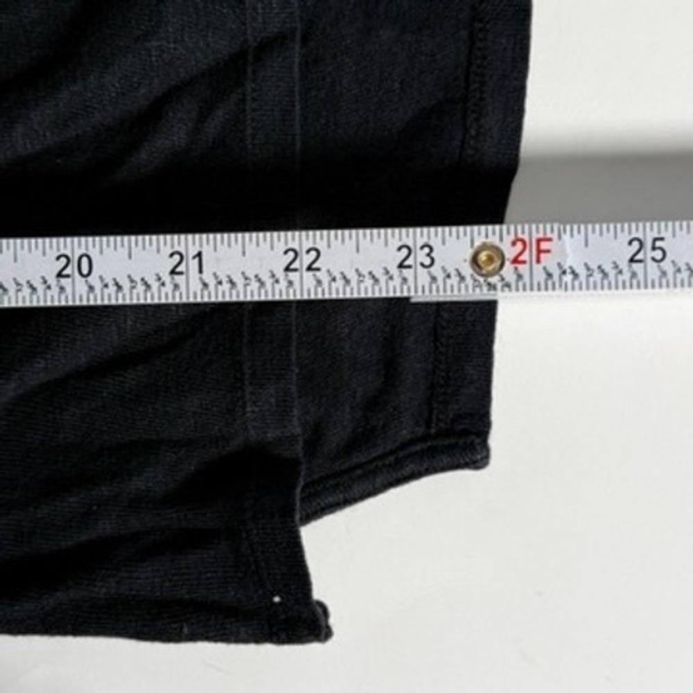 Vince Black 100% Tissue Linen Long Sleeve Top Crew Neck Medium y2k capsule fairy - Picture 7 of 9